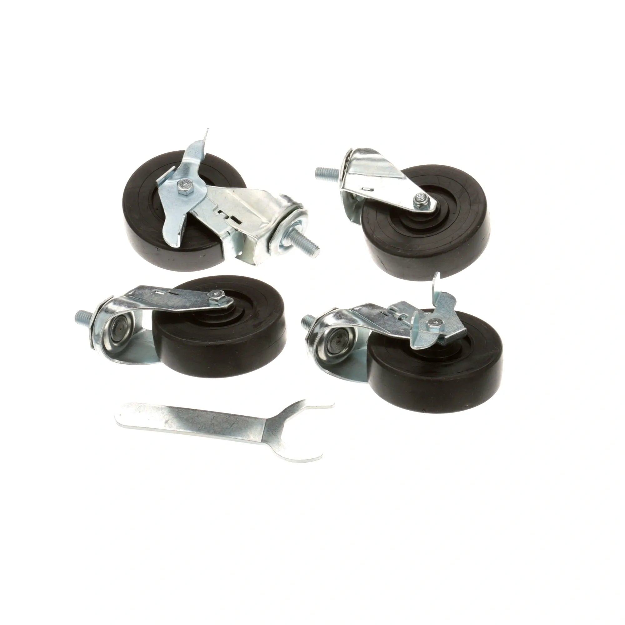 830277 True - Black Plastic Castor Set of 4 Wheels alternate view 1 830277 True - Black Plastic Castor Set of 4 Wheels alternate view 1